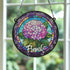 Hydrangea Personalised Stained Glass Effect Suncatcher